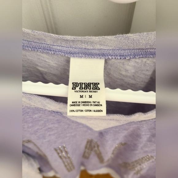 Victoria's Secret PINK Top, Long Sleeve Purple Size Medium - Picture 4 of 4